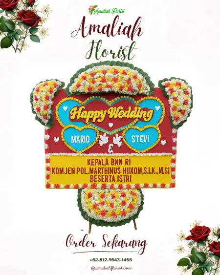 Papan Bunga Pernikahan Brujul